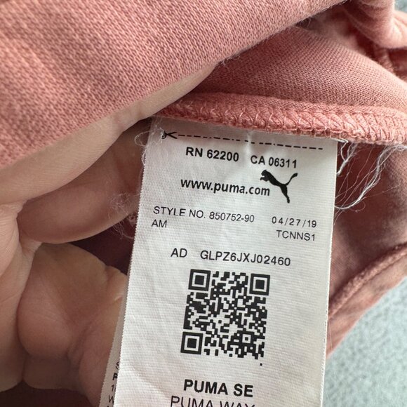 Puma Hoodie Evo Stripe Sweatshirt Pullover  Moisture Wicking Peach Size Large - Picture 11 of 12